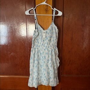 Hollister Light Blue Floral Mini Dress